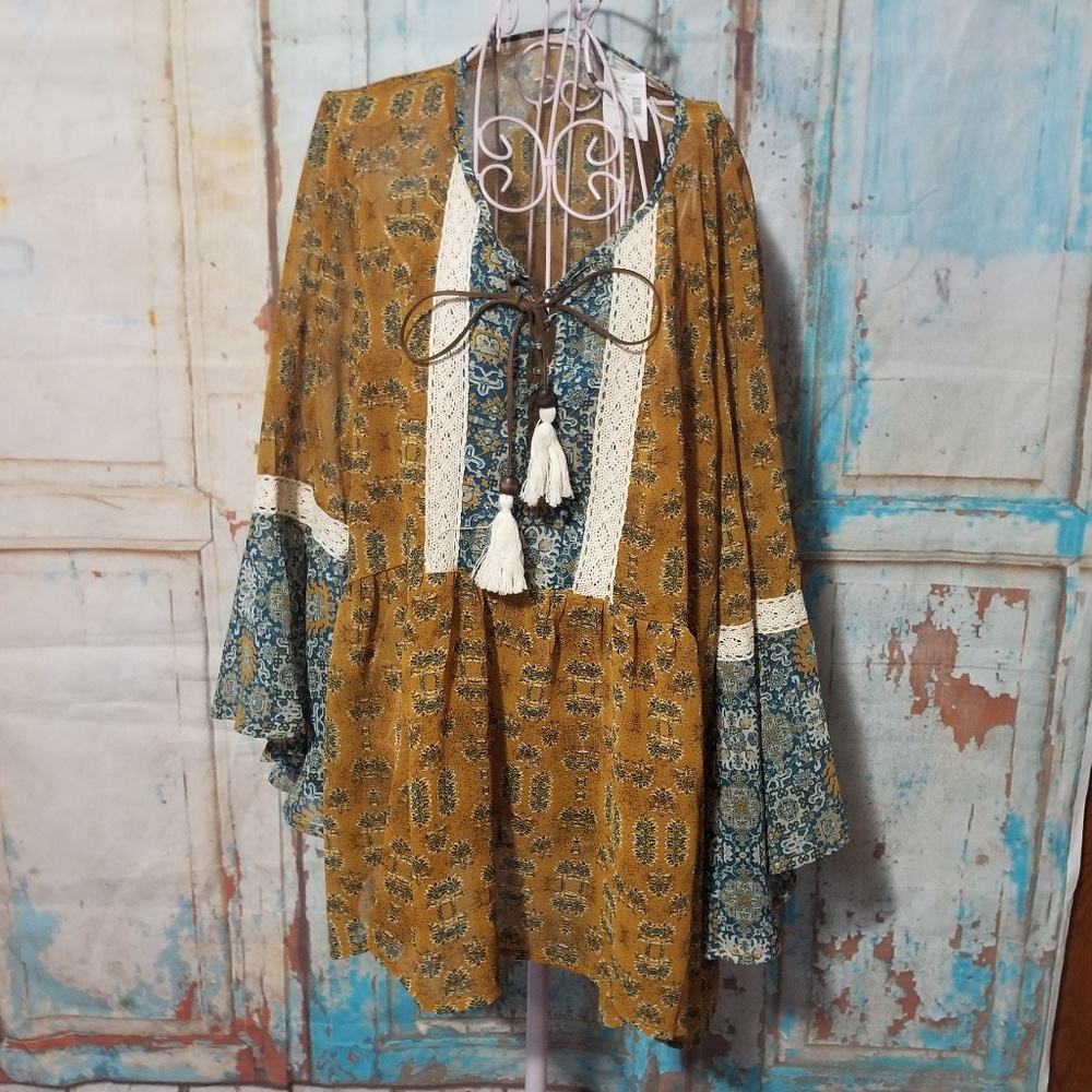 NWT Boho Tunic Top Sz, XL